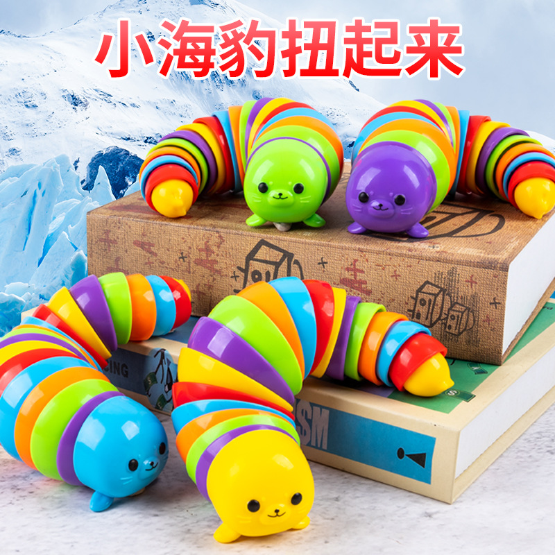 Tiktok Same Style Plastic Decompression Variety Toy Worm Children Baby Early Education Educational Toys Trick Toys