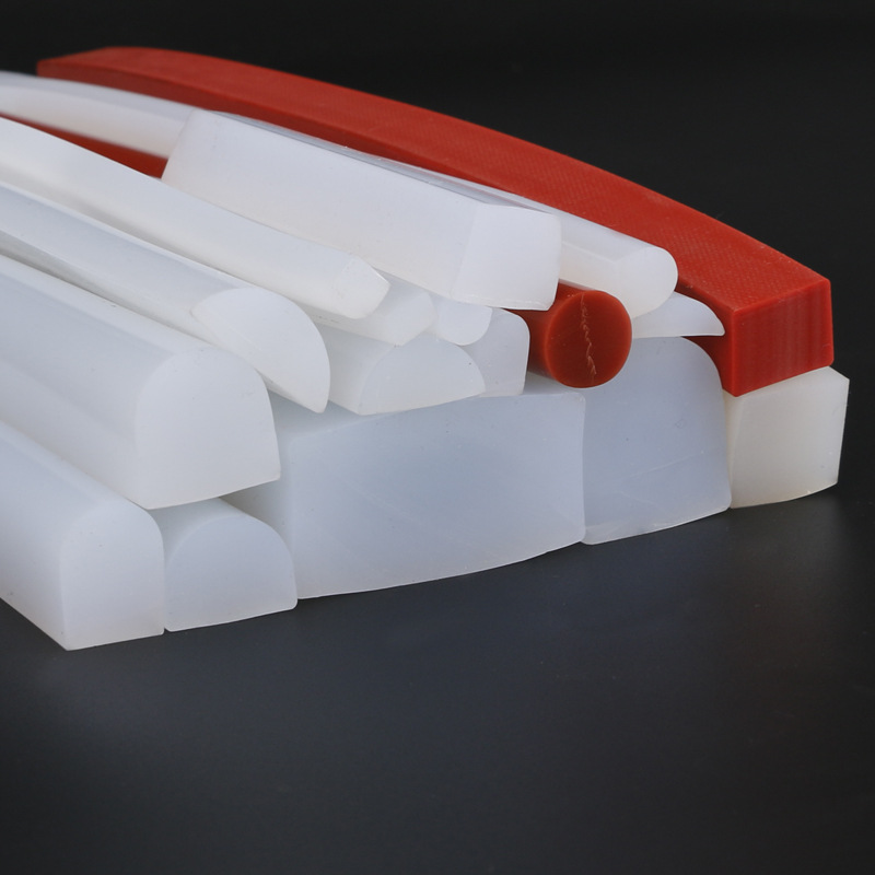 供应方形矩形耐高温硅胶条实心硅胶条防水硅胶条扁条密封条定制