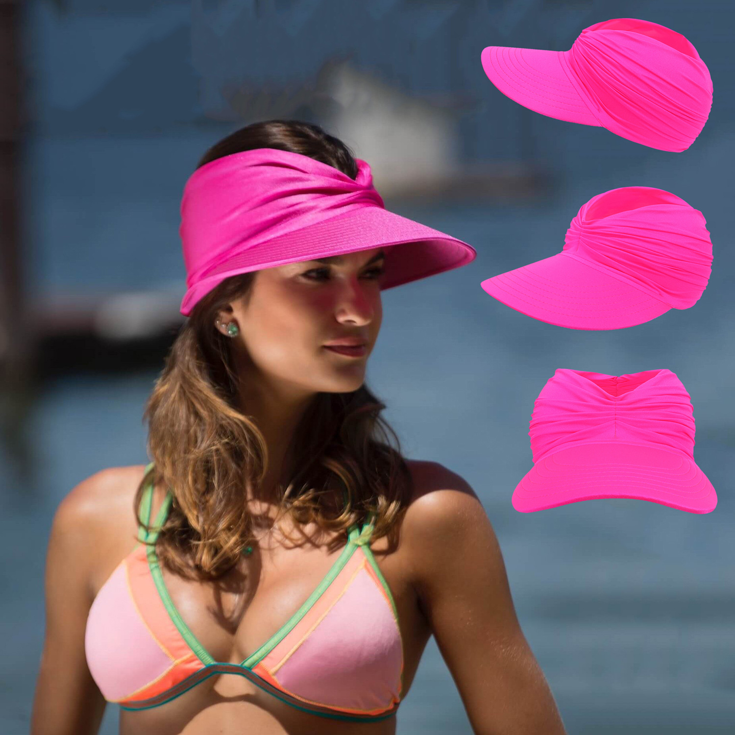 Beach Sun Hat Female Summer New Visor Cap 50 + Sun Sun Protection Hat Ladies Outdoor Sport Cap