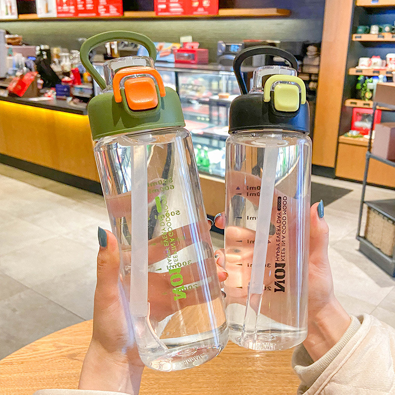 Large-Capacity Water Cup Summer Men's and Women's Double Drink Good-looking Portable Anti-Fall High Temperature Resistant Cup Student Sports 800ml