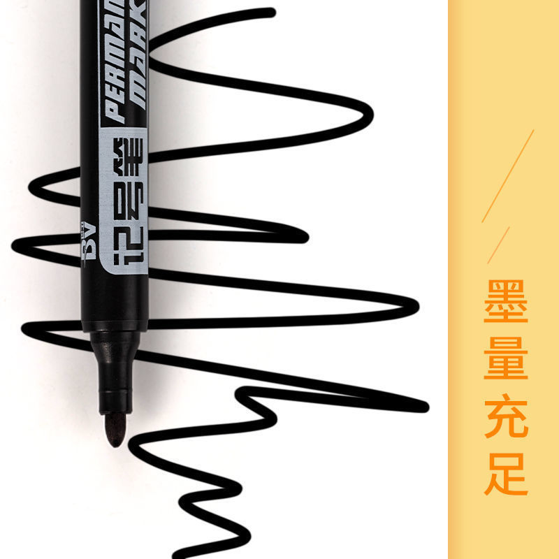 Wholesale 100 Pcs Marking Pen Oily Indelible Black Marker Waterproof Marker Pen for Logistics and Express Delivery