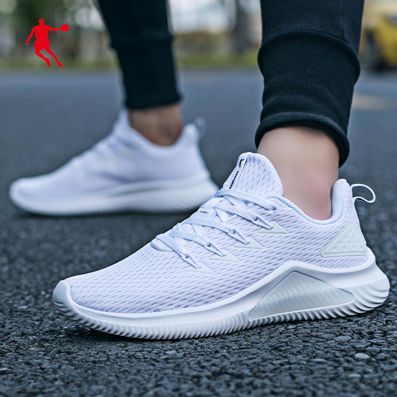 乔丹运动鞋男跑步鞋网鞋夏季透气网面白色跑鞋2024年新款软底男鞋