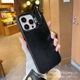 工厂爆款适用 iPhone 16 肤感喷油镜头支架磁吸防摔手机壳SE4