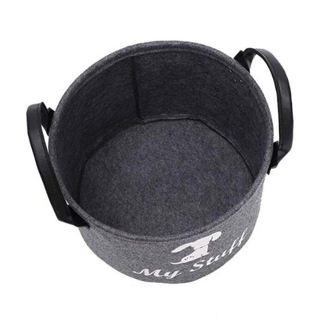 INS New Toy Storage Basket Fur Ball Buggy Bag Laundry Basket Felt Household Dirty Laundry Storage Basket Storage Bucket