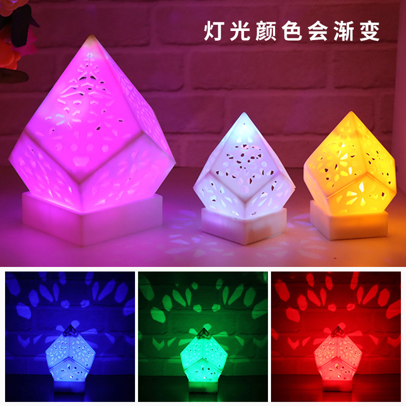 Bohemian Floor Ambience Light Star Light Led Diamond Starry Sky Projection Lamp Plastic Night Lamp Wedding Ceremony Layout