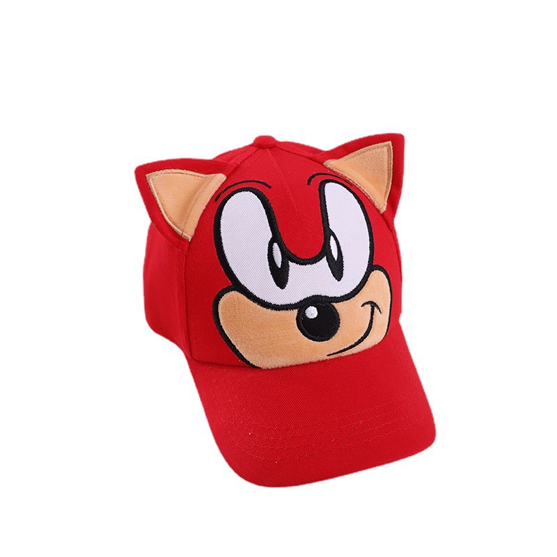 Cross-Border Children's Cartoon Sonic Embroidered Baseball Cap Boys and Girls Hedgehog Sonic the Hedgehog Sonic the Hedgehog Peaked Cap