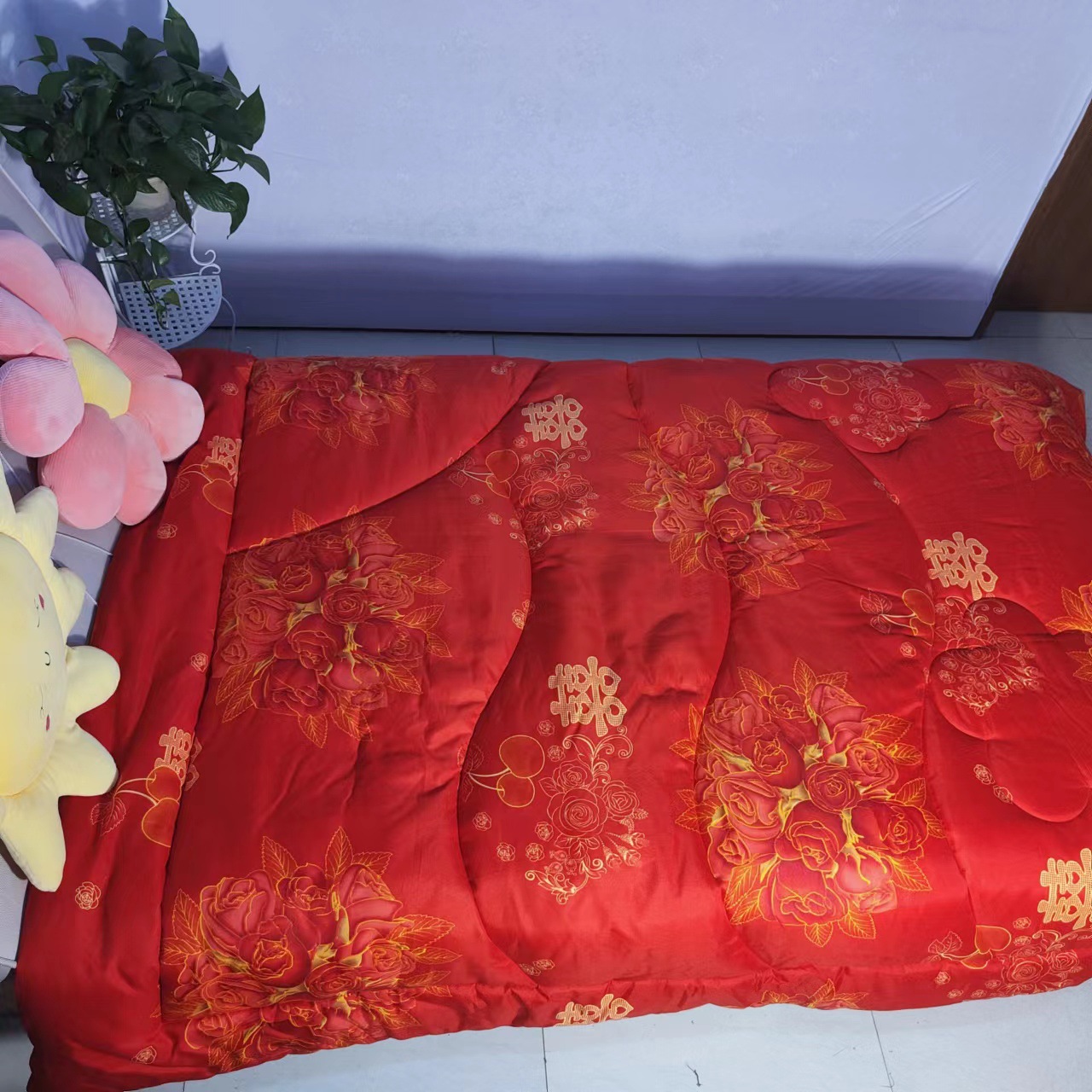 结婚红喜字婚房被褥床垫棉花被 可定尺寸褥子厂家货源