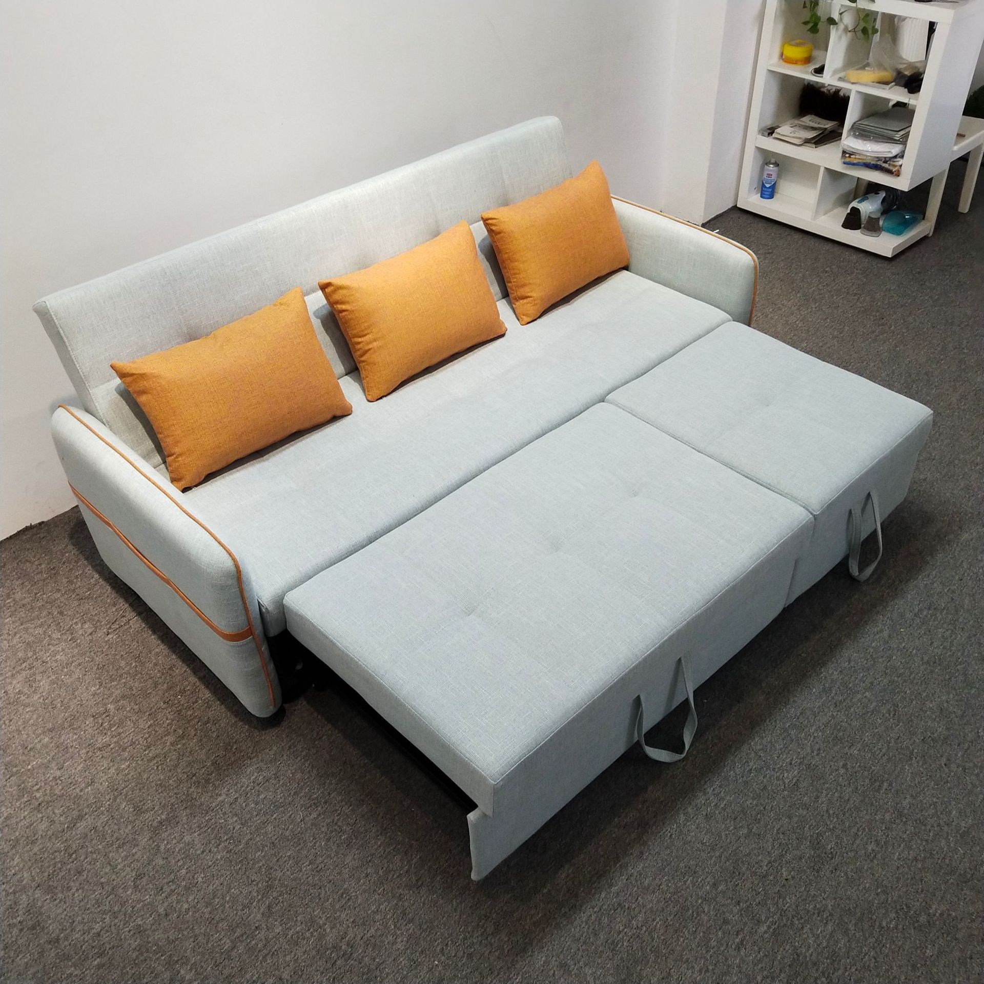 布艺沙发床两用可折叠三人位隐藏拖拉贵妃位小户型公寓定制沙发床