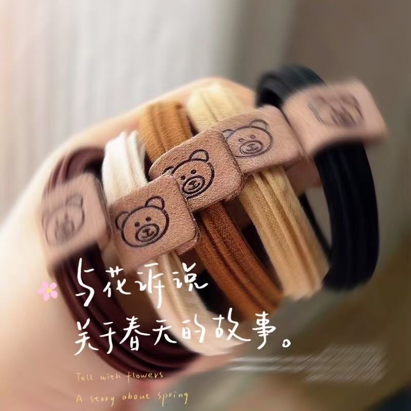 加粗高弹力毛巾圈无接缝发圈女扎高马尾丸子头发绳不 伤发皮筋发