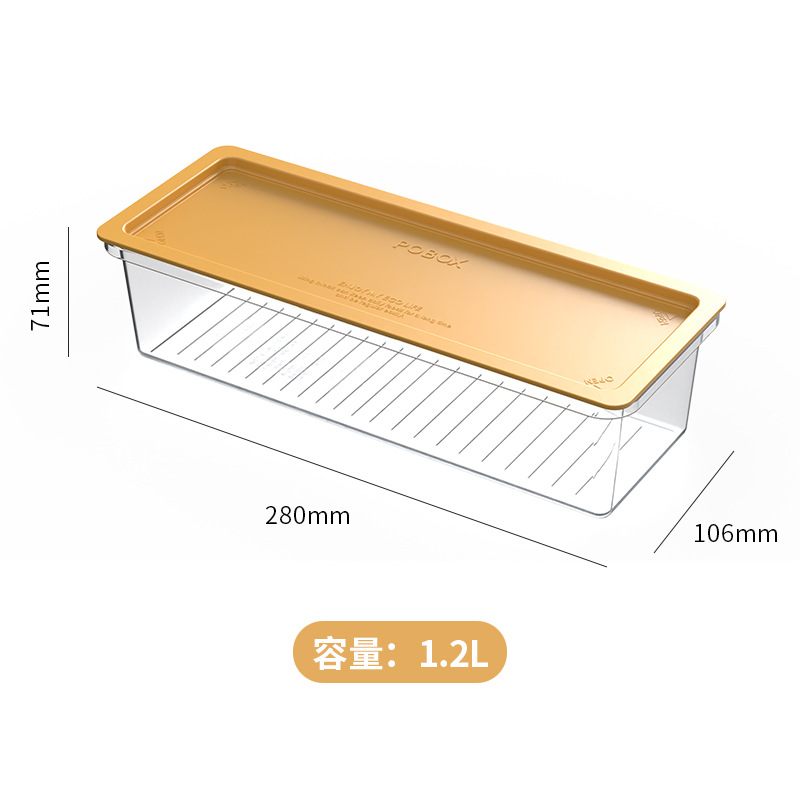 Japanese Noodles Storage Box Kitchen Pasta Noodles Refrigerator Crisper Food Grade Plastic Dry Noodles Storage Box