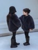 girl Maomao coat Fur imitation overcoat thickening keep warm baby Plush Winter clothes temperament girl senior