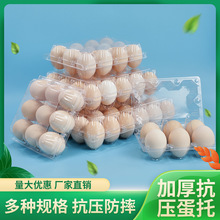土鸡蛋包装盒一次性塑料蛋托中号加厚抗压15枚透明大号鸭蛋包脏脏