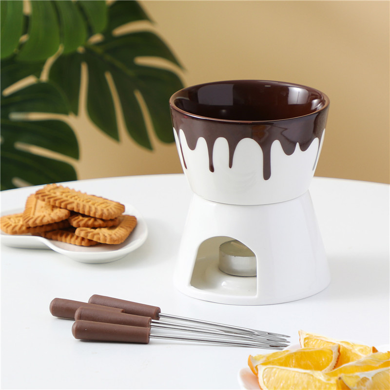 创意陶瓷巧克力加热炉家用DIY冰淇淋火锅炉简约芝士奶酪锅保温炉
