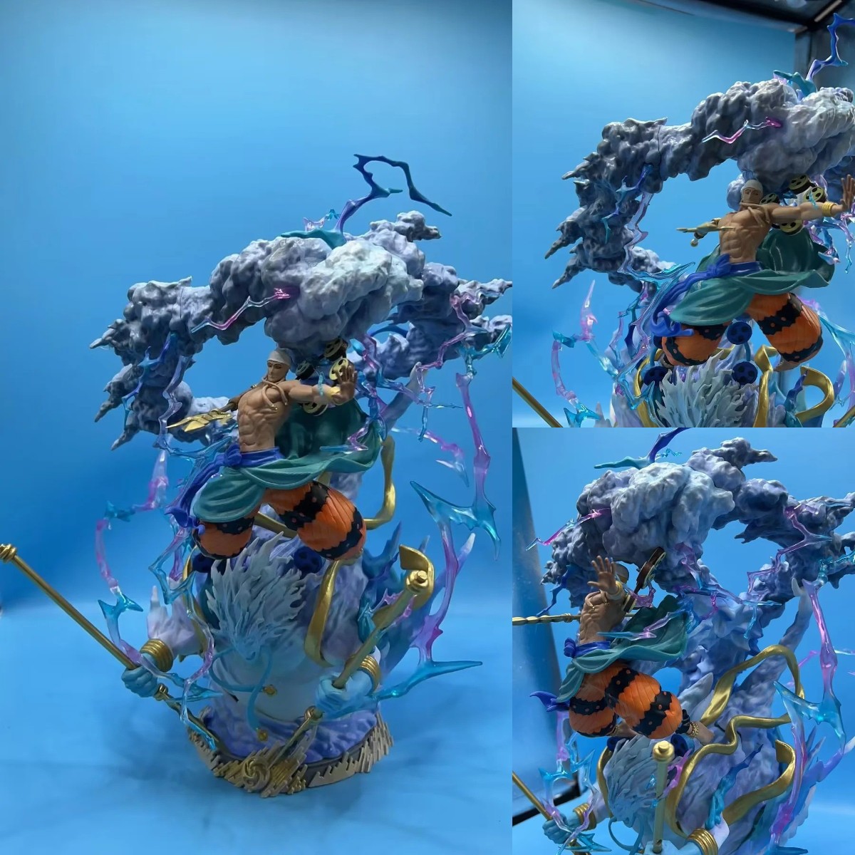 海贼gk 能力者 闪电 雷神艾尼路 加雅岛 七武海雕像盒装手办模型