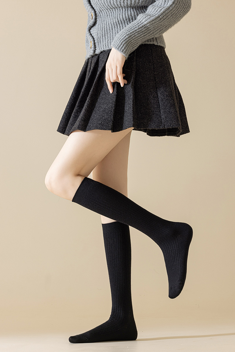 New Socks Women's Wool Socks Warm Breathable Stockings Fashion Korean Style Knee Socks Non-Slip Autumn and Winter Women's Socks