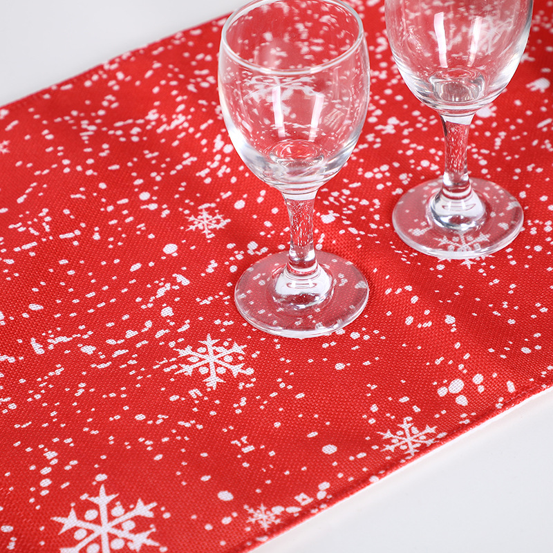 Christmas Decoration Table Runner Christmas Decoration Tablecloth Christmas Santa Claus Table Mat Christmas Supplies