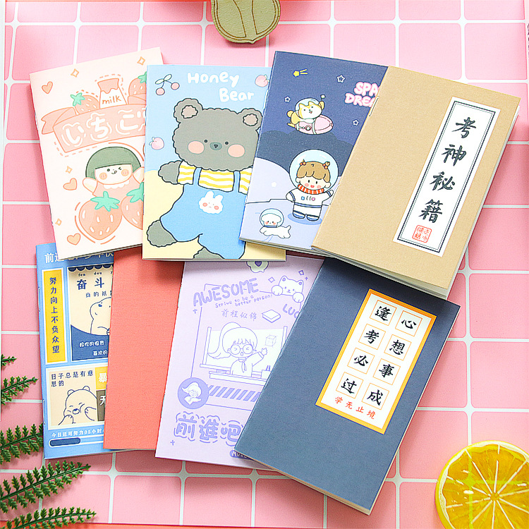 Cute Small Notebook Cartoon Mini Pocket Notepad Soft Copy Study Stationery Student Notebook Wholesale
