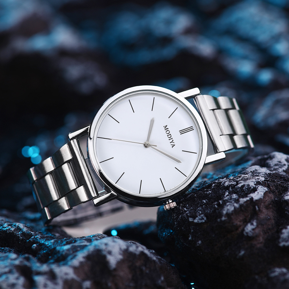 Modiya Factory Direct Sales Men's Watch Gift Watch Wholesale Watch Simple Steel Belt Quartz Men's Watch
