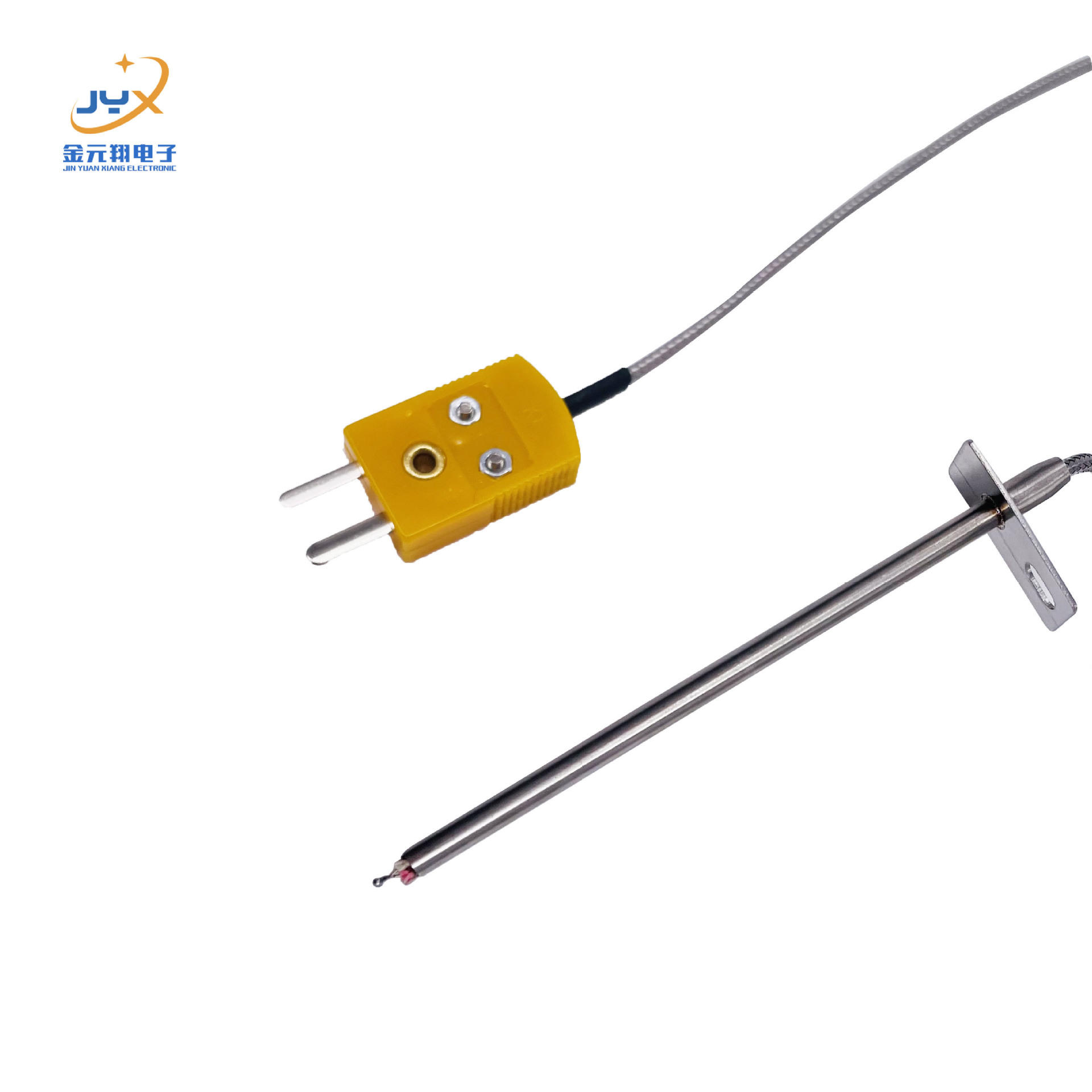k型热电偶传感器 探针式温度探头 k型铠装热电偶