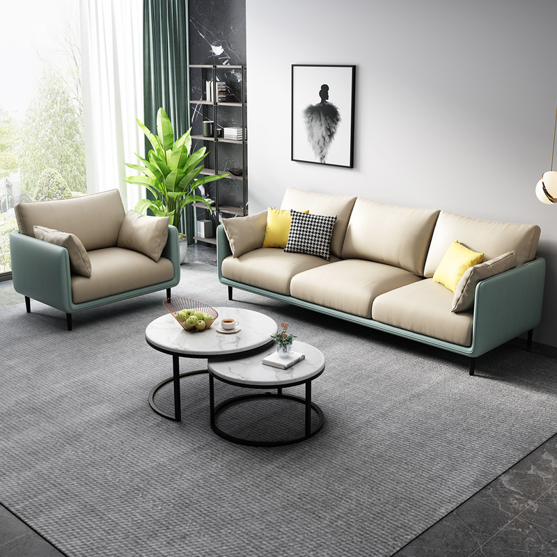 工厂直销科技布沙发123组合客厅小户型简约2.6米2.3三人直排1.