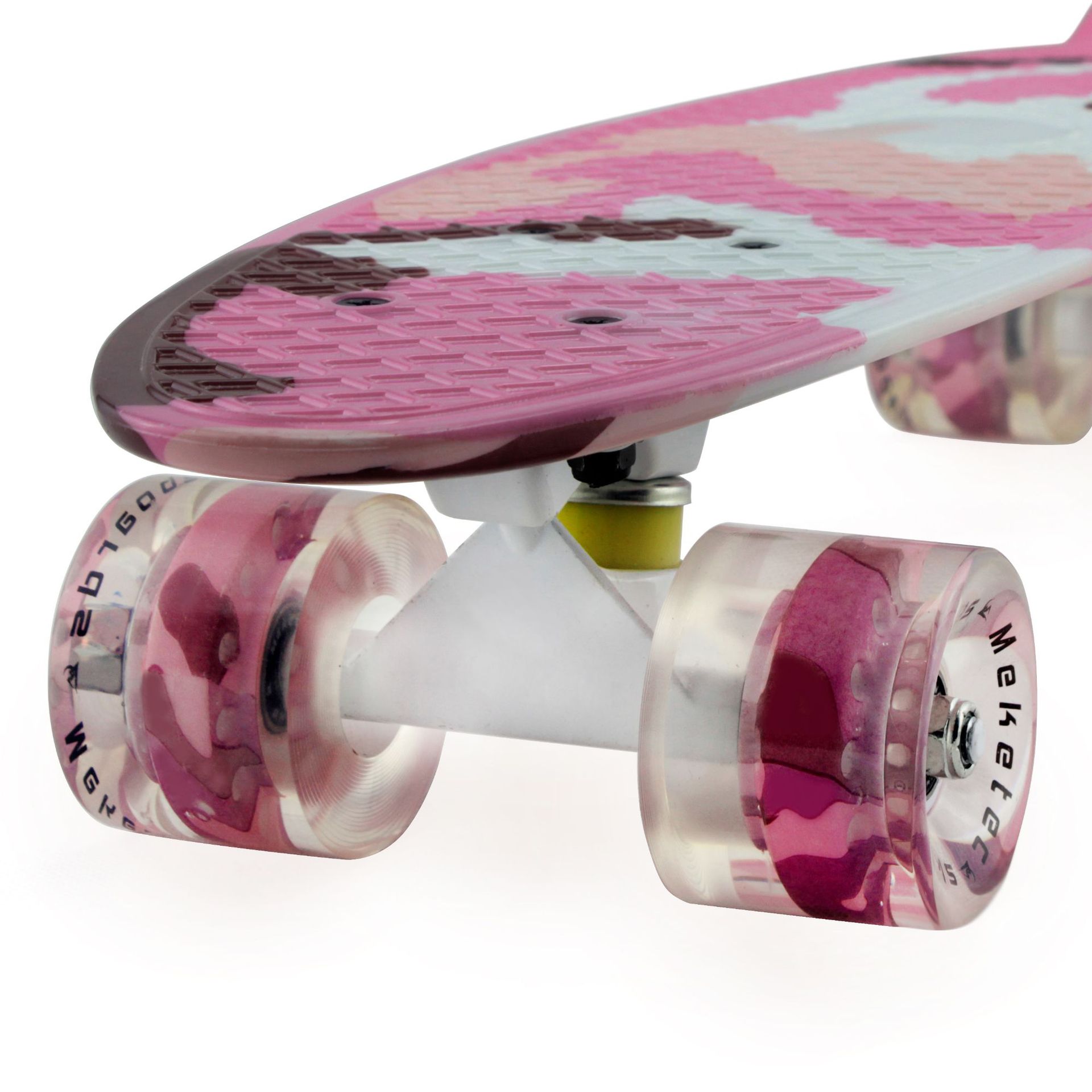 6045滑板轮子 透明印花长板轮 耐磨高回弹pu轮 滑板轮 冲浪板轮子