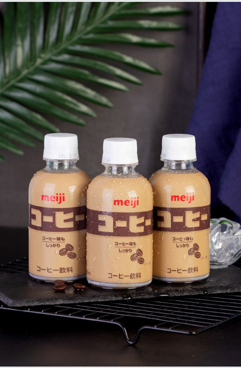 日本进口 meiji明治草莓牛奶咖啡味牛奶草莓味含乳饮料220ml*24瓶