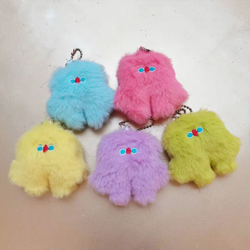 可爱粉笨笨钥匙扣挂件卡通毛绒玩具书包挂饰婚礼娃娃情侣公仔玩偶