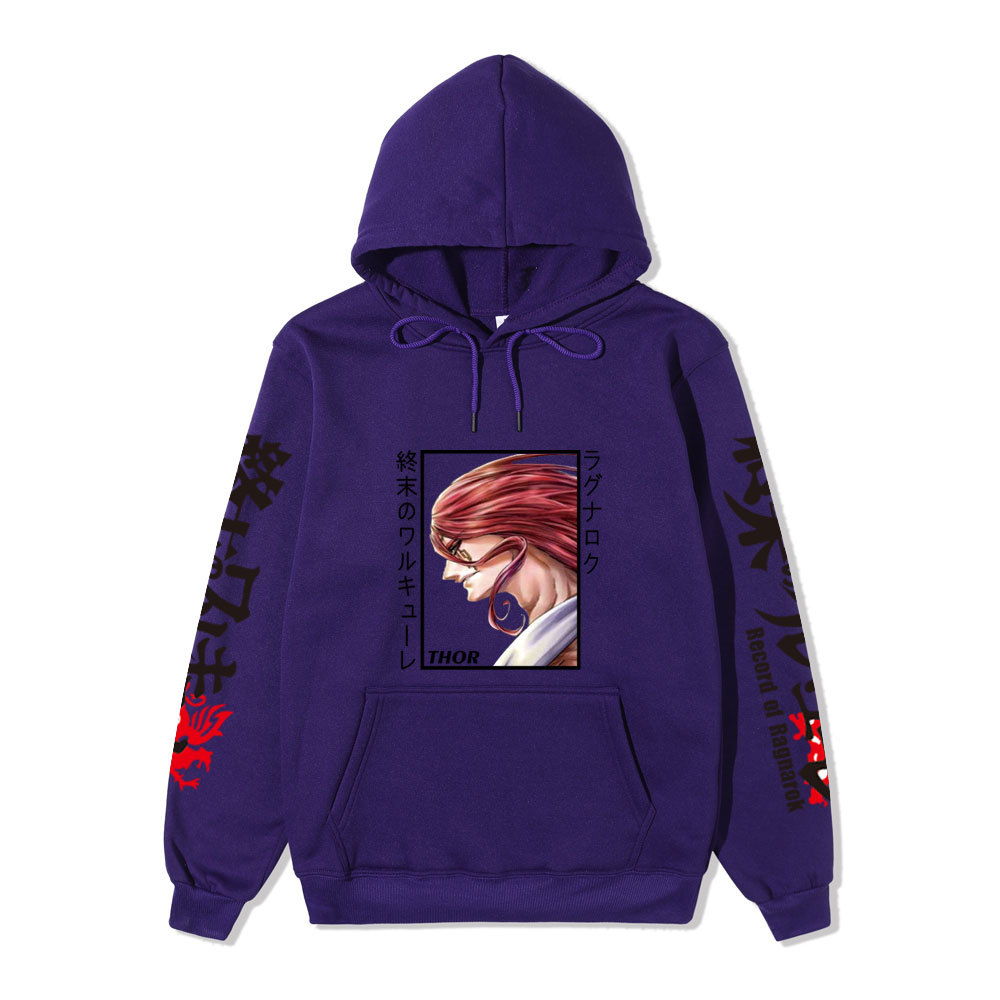 动漫动漫终末的女武神雷电为右卫门新款卫衣休闲连帽衫上衣外套