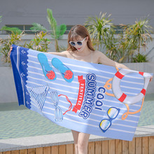 旅行游泳浴巾速干沙滩巾浴袍斗篷防晒保暖便携海边吸水运动毛巾