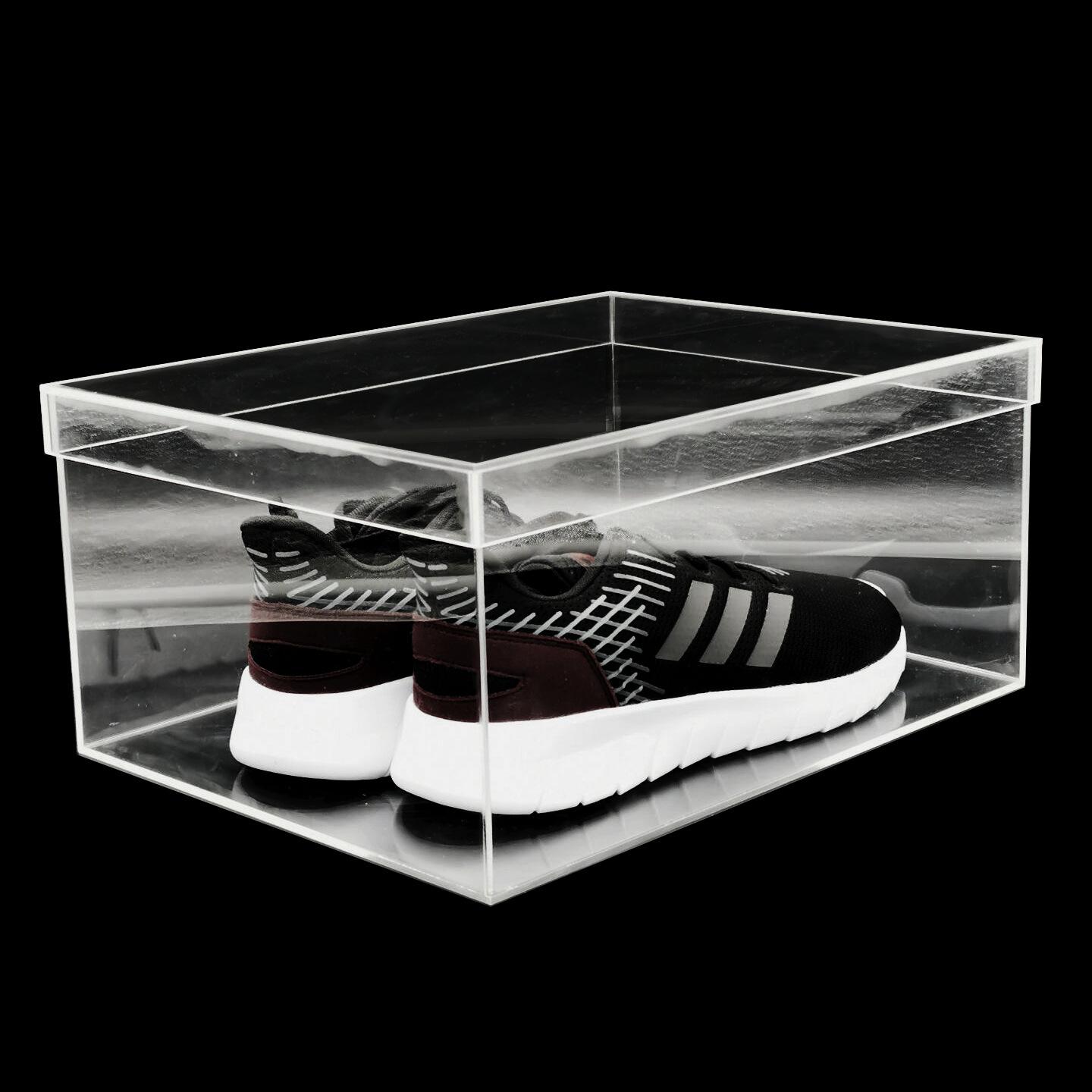 定 制鞋盒收纳盒全透明亚克力aj鞋子侧开球鞋防氧化防尘塑料鞋墙