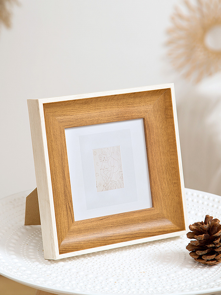 树脂相框摆台装饰相册框方5寸6寸a4外框横竖两用支持定制洗照片