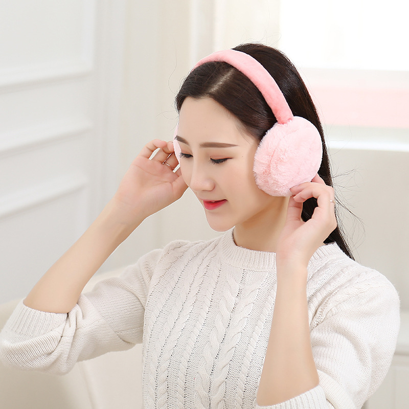 冬季保暖后戴耳套 亲子护耳罩 男女汉堡可爱毛绒耳暖可折叠耳套