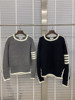 Wool yarn woman 2020 Autumn and winter new pattern fashion temperament Slash Embroidery Mosaic T-shirts Long sleeve Sweater Wool yarn woman 2020 Autumn and winter new pattern fashion temperament Slash Embroidery Mosaic T-shirts Long sleeve Sweater