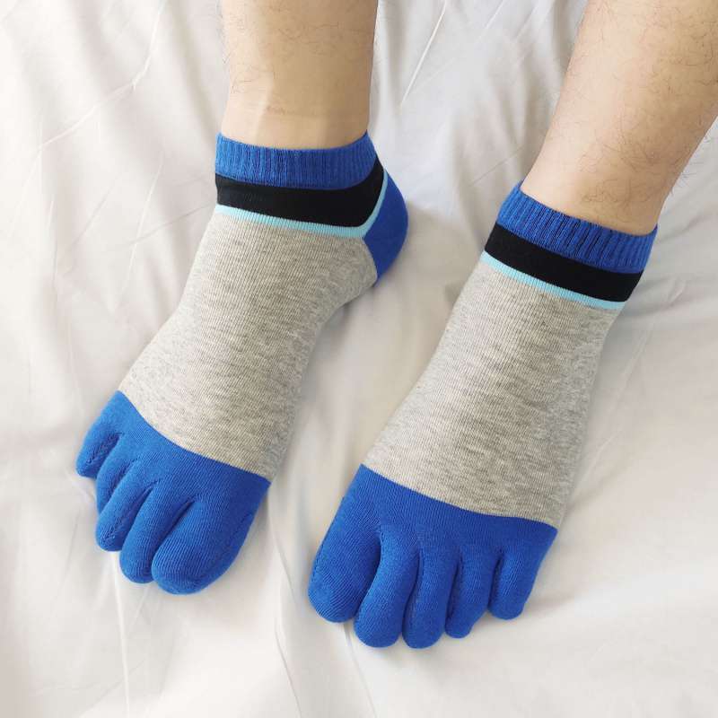 五指袜男士棉wa运动超薄五只脚趾袜子防臭吸汗夏季薄款分趾船袜男