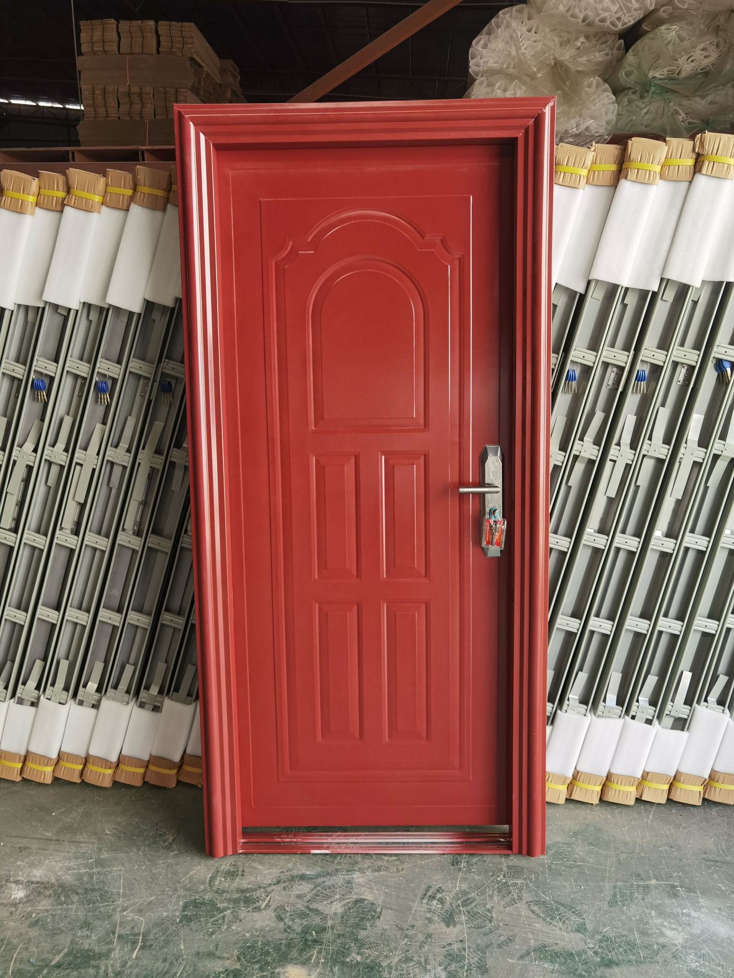 广东钢质复合门厂家 烤漆铁皮门 各种学校工程门 工厂宿舍门-阿里巴巴