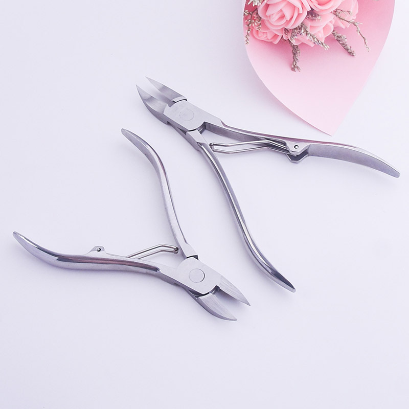 Stainless Steel Nail Scissors Cuticle Nipper Nail Clippers Bent Nose Plier Manicure Tools Nail Product