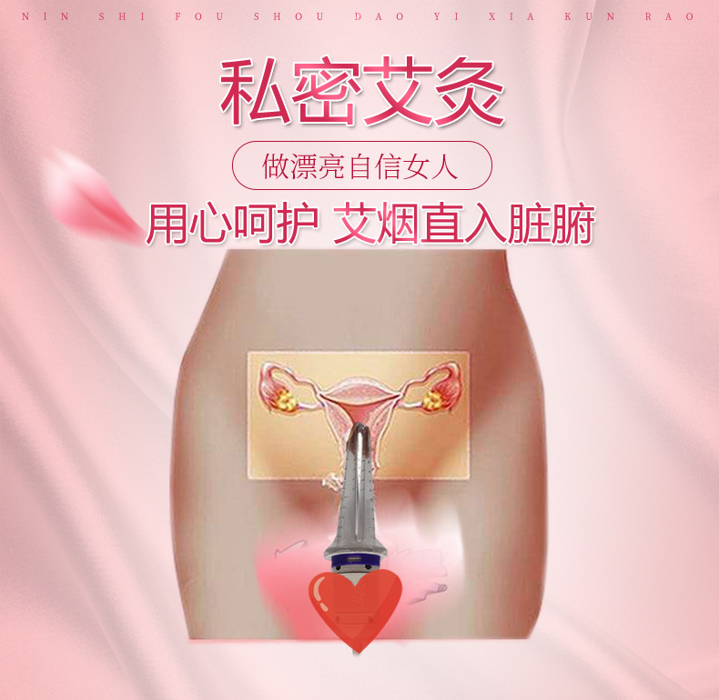私密艾灸罐导管便携式阴道灸套盒妇科美容院套盒私密铁片艾柱