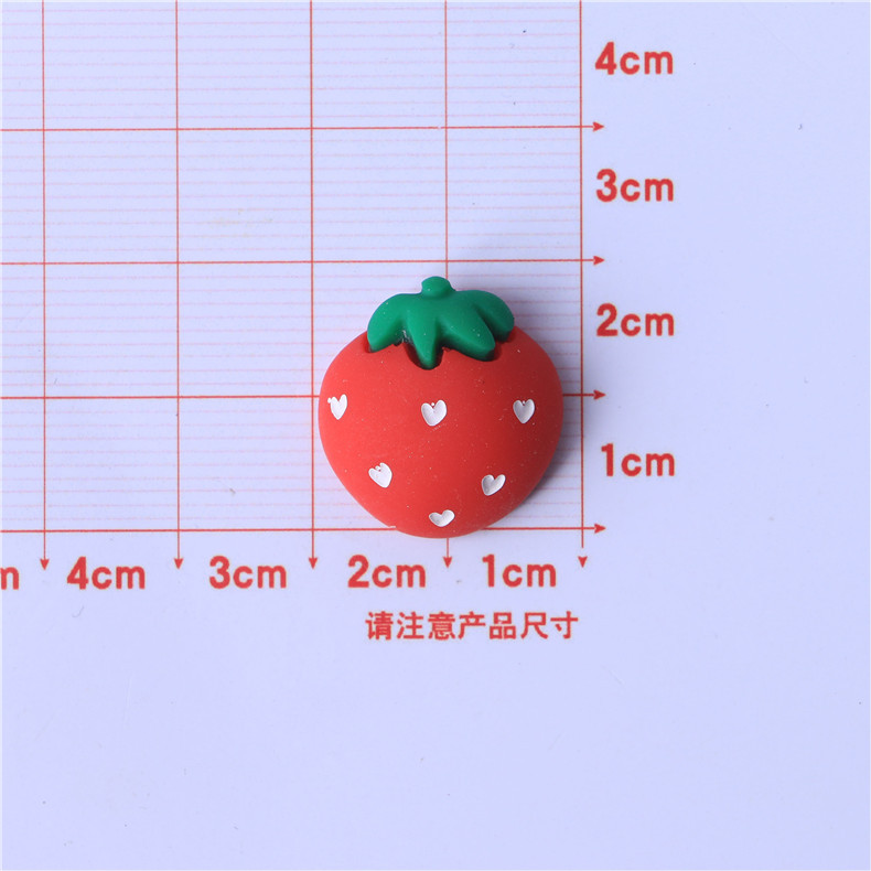 Cartoon Unique DIY Cute Phone Case Strawberry Bear Resin Accessories Material Decoration Website Red Barrettes Head Rope