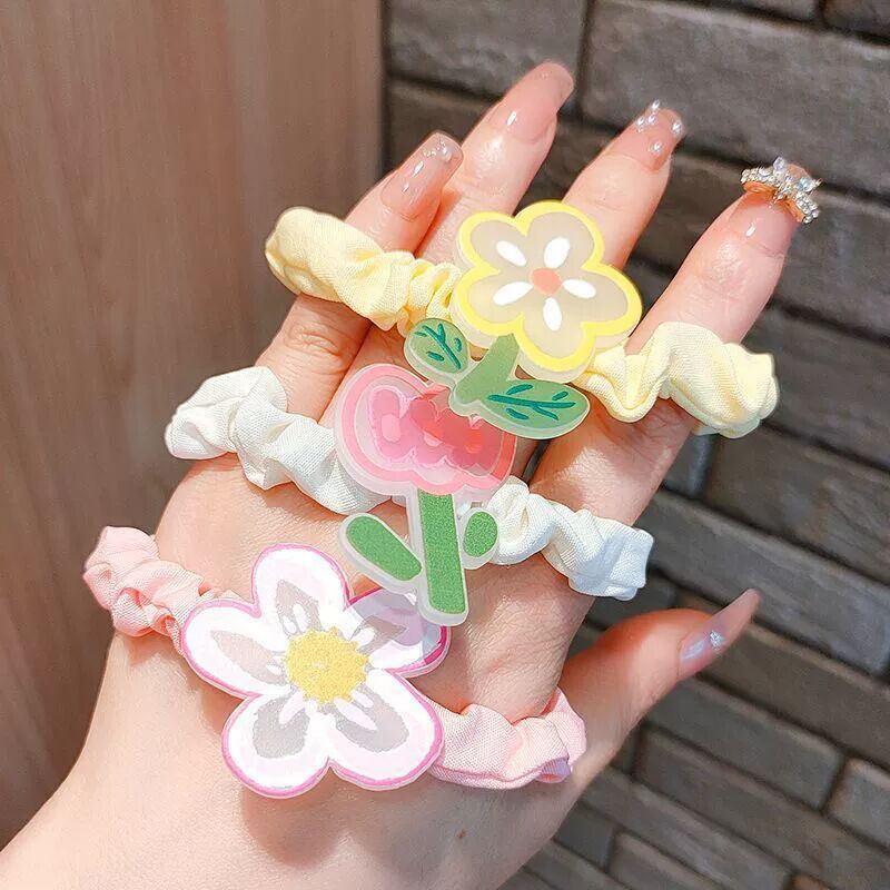 93成交6条韩国东大门发饰圆珠皮筋莫兰迪发圈网红头绳小饰品女生扎