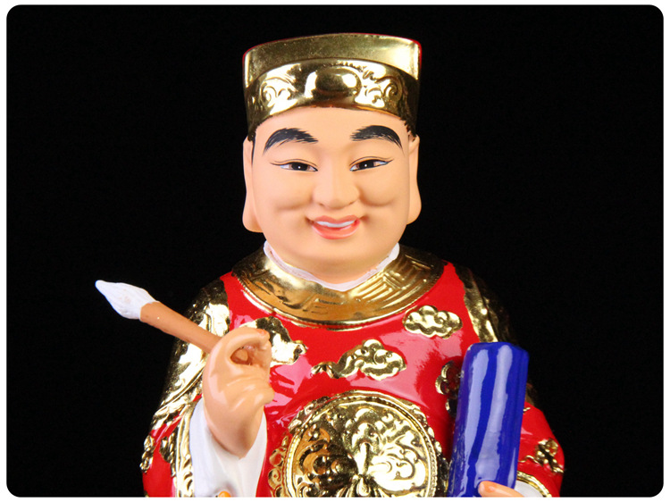 文判官武判官神像道家文武判官树脂佛像居家供奉家用摆件彩绘12寸