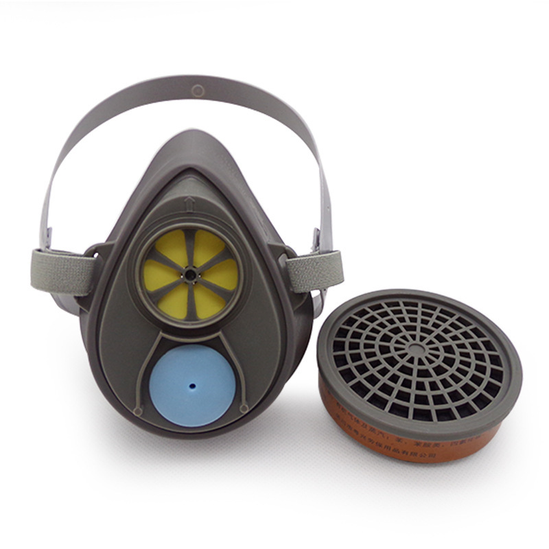 现货锦绣粤兴3700自吸过滤式防毒口罩化工喷漆农药甲醛防护面具
