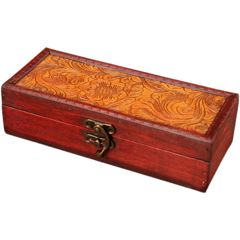 木质首饰盒簪子礼品盒空盒古风发簪步摇发钗收纳盒仿古包装盒礼盒