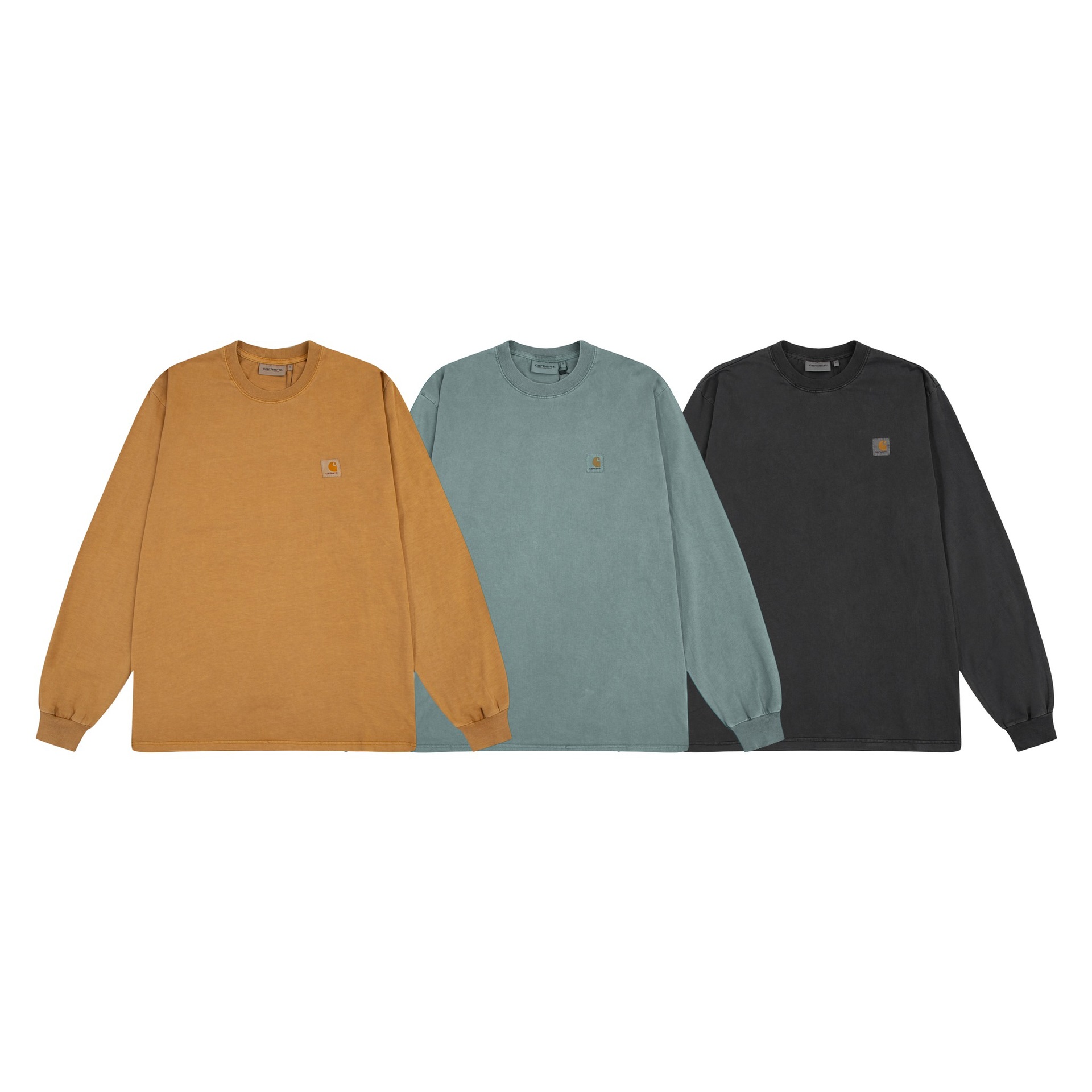 跨境外贸23ss现货卡哈特圆领毛圈加绒连帽卫衣长袖做旧洗水批发潮