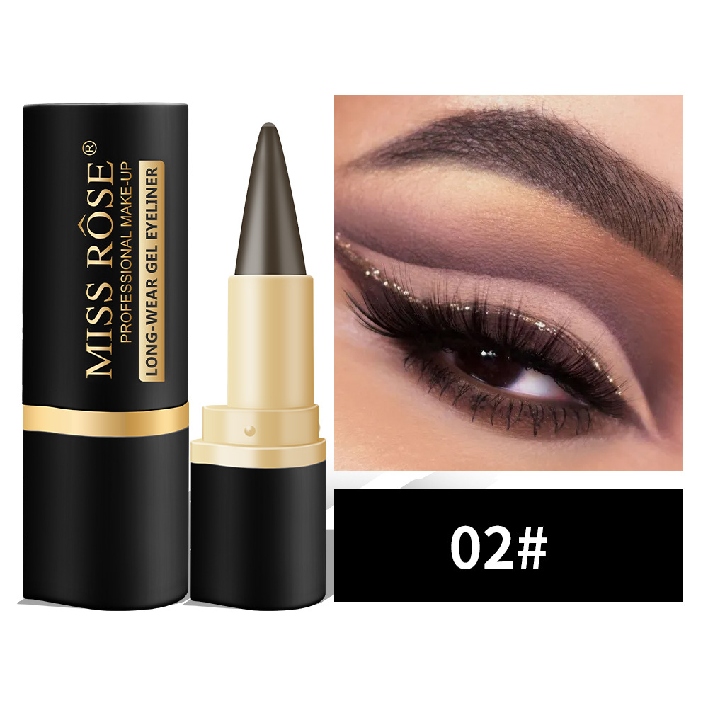 Missrose Cross-Border Waterproof Creamy Eyeliner Eyeliner Matte Quick-Drying Eyeliner Single Head Rich Creamy Eyeliner Pen