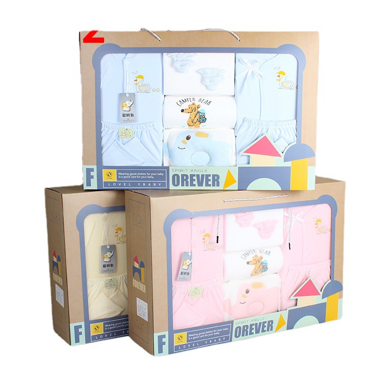 Newborn Gift Box Baby Products Clothing Clothes Set Pure Cotton Baby Supplies Gift for First Month Celebration Big Three-Layer Gift
