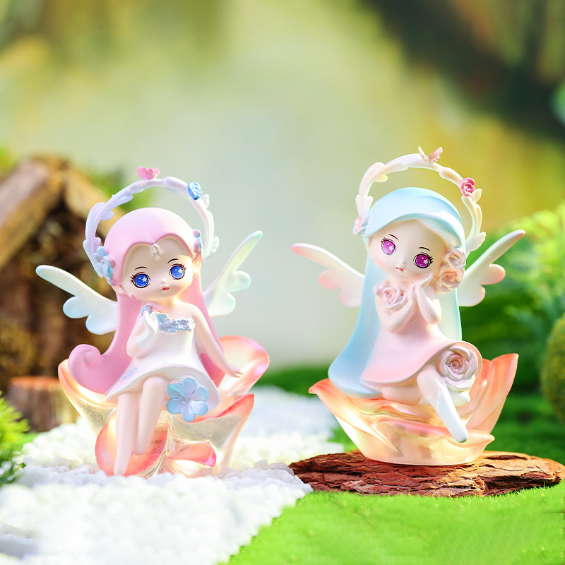 新款小花仙卡通女孩花香手办摆件卧室柜台桌面氛围装饰小夜灯批发