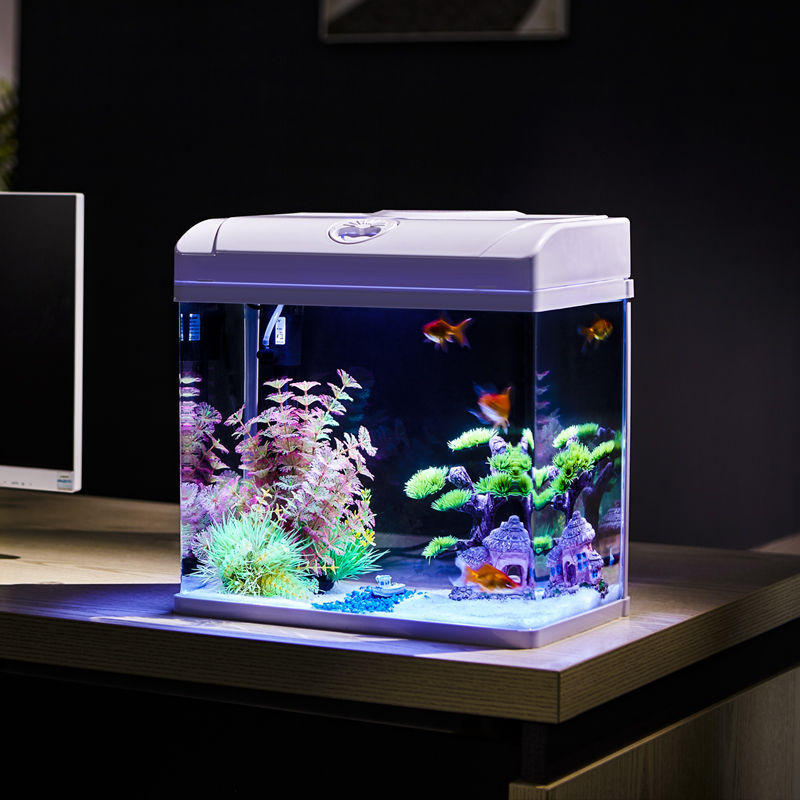 水族箱今天价格行情查询-客厅小型懒人玻璃生态乌龟缸鱼缸-阿里巴巴