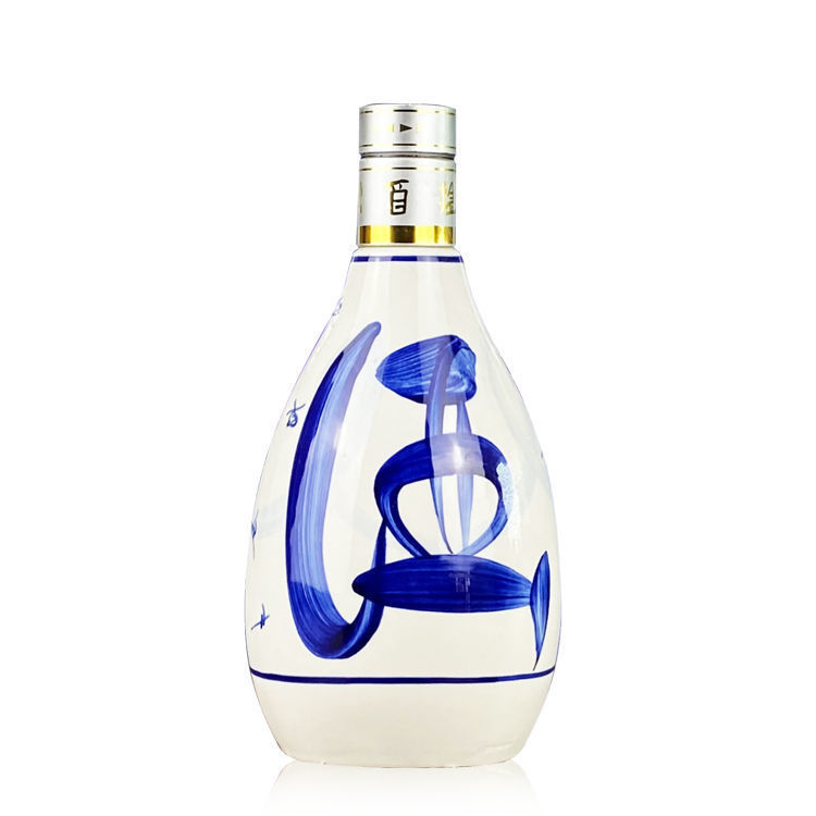 山西汾清香型白酒杏花产地53度青花原浆30皮箱青花礼盒皮盒6瓶