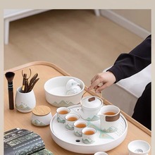 功夫茶具套装2024新款家用现代简约办公室整套陶瓷日式泡茶壶茶杯