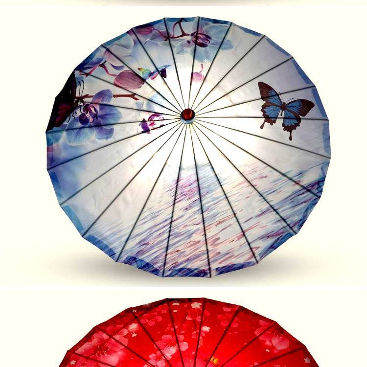 油纸伞灯中国风古装拍照江南风装饰伞景区饭店农家乐民宿茶楼吊灯